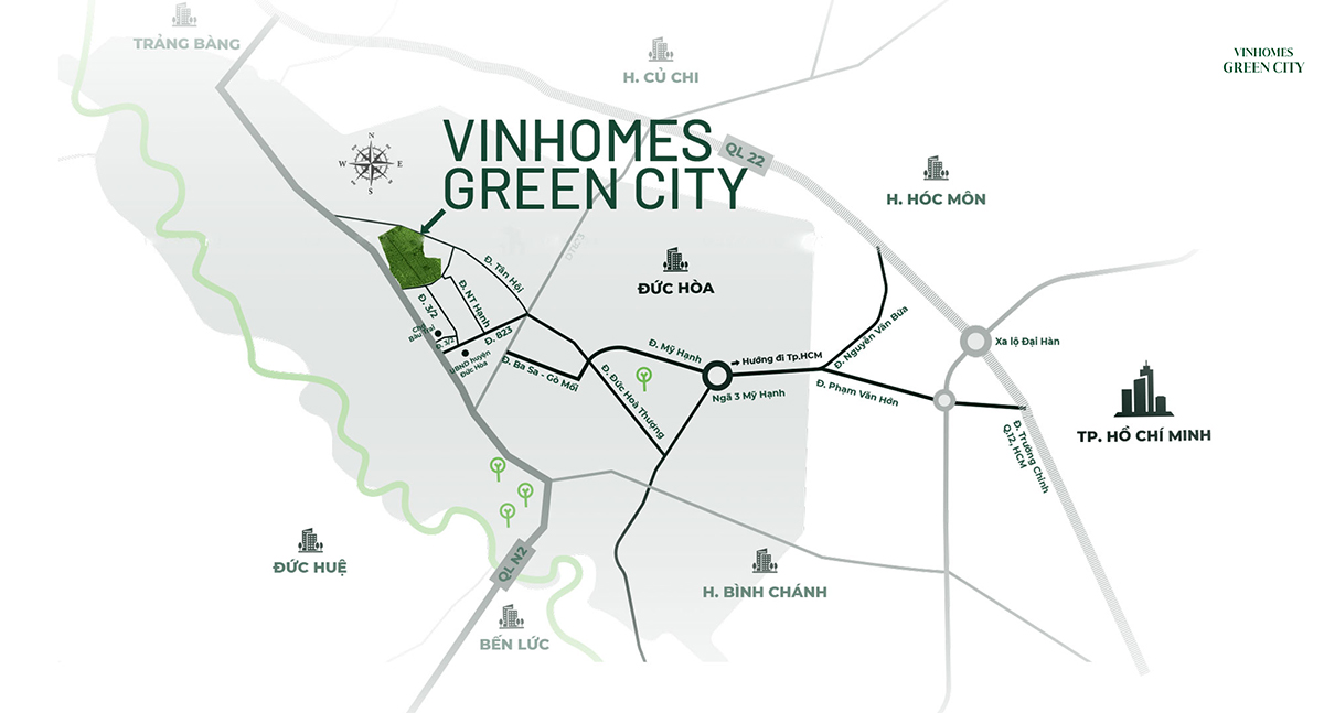 Vị trí dự án Vinhomes Green City Long An