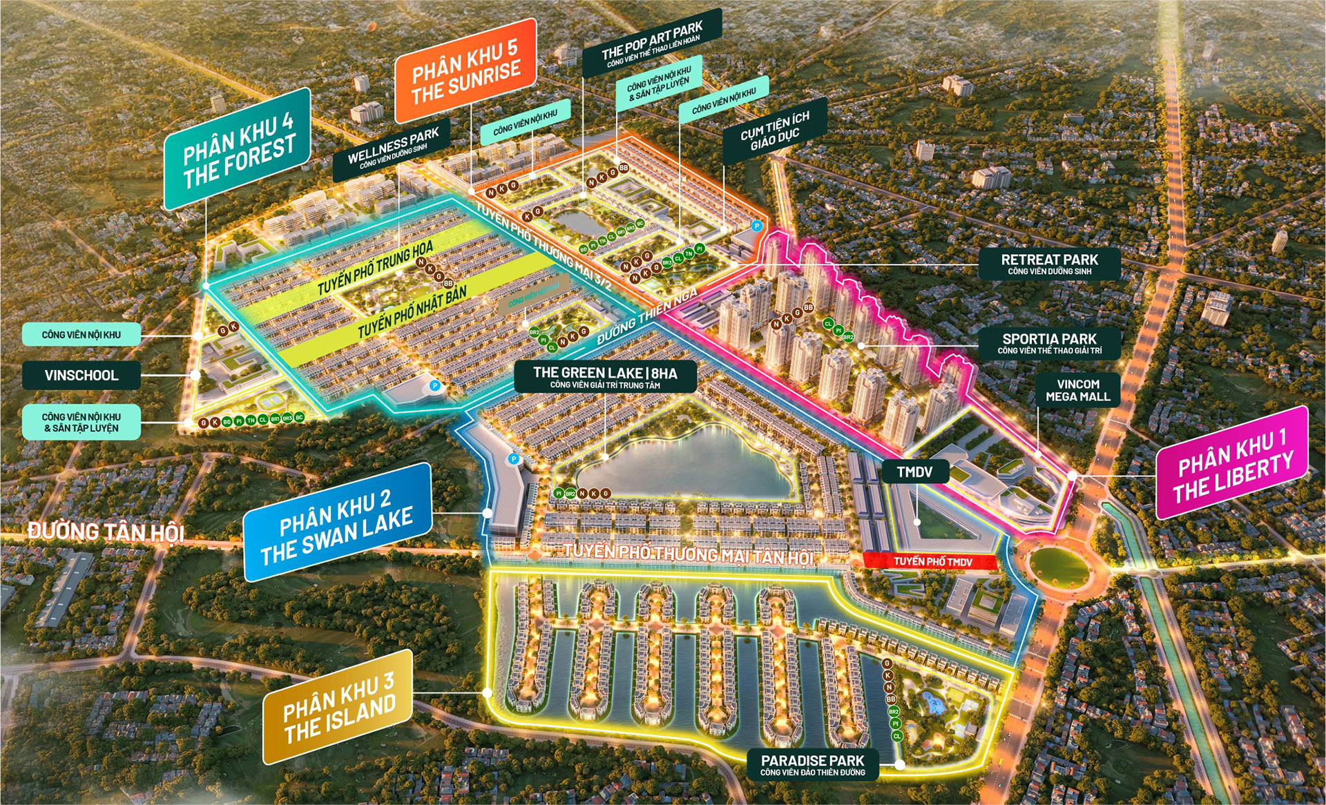 Vinhomes Green City được quy hoạch bài bản với nhiều tiện ích cao cấp