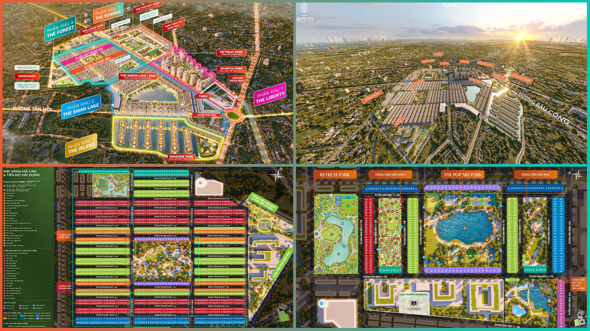 Vinhomes green city quy mô và các phân khu