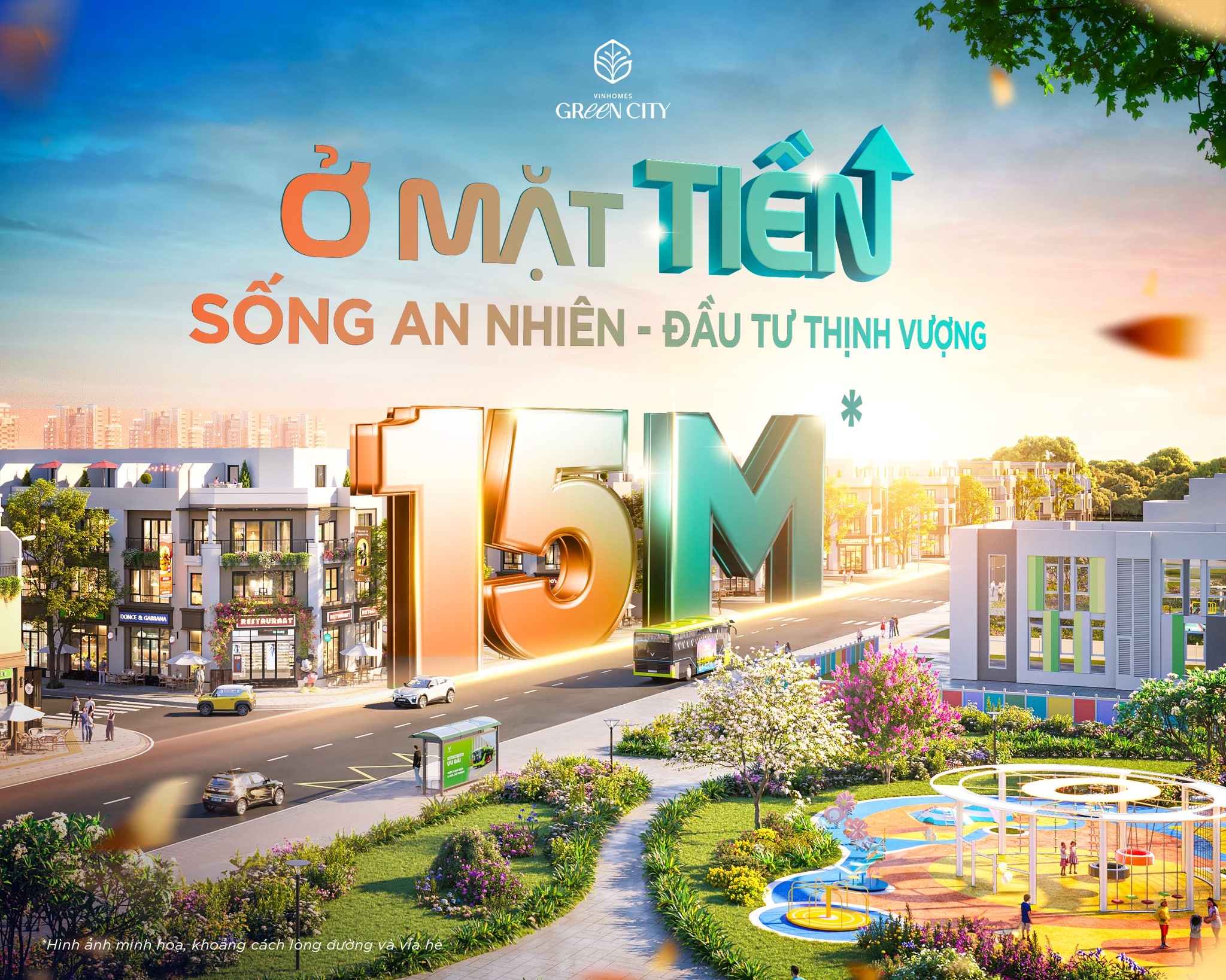 Bất động sản thấp tầng mặt tiền trong Green City không chỉ là nơi an cư lý tưởng mà còn là một kênh đầu tư bền vững