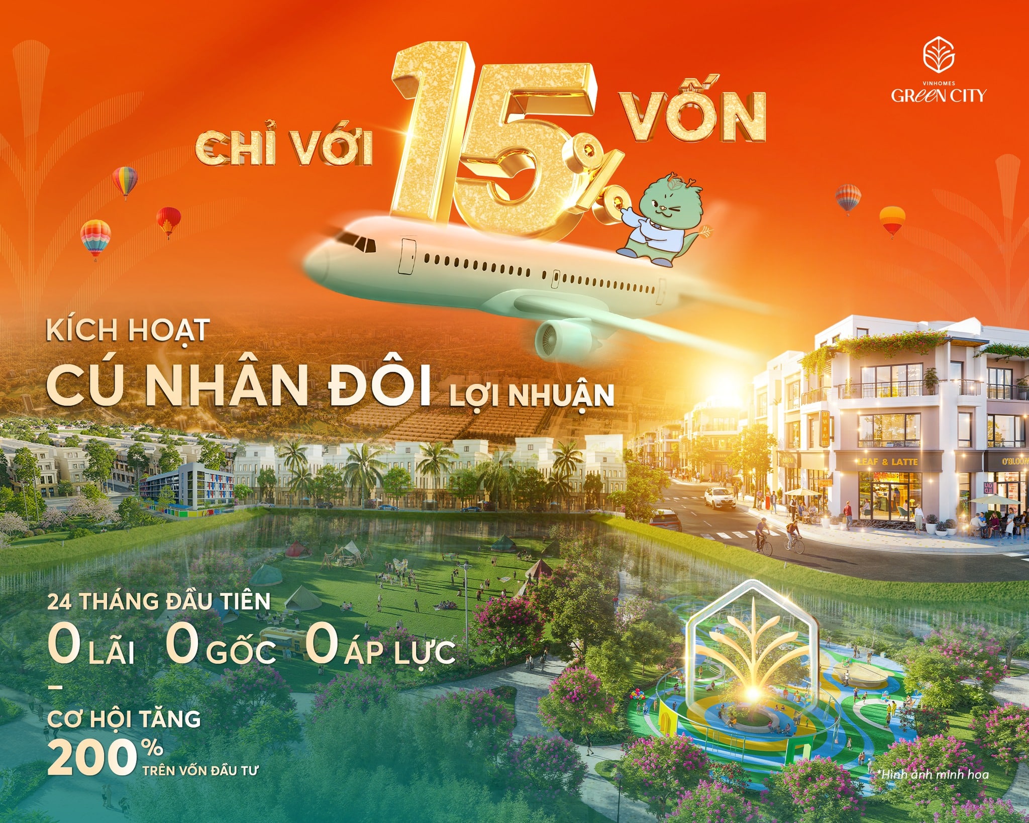 Chính sách giãn xây đòn bẩy chỉ có tại Vinhomes Green City