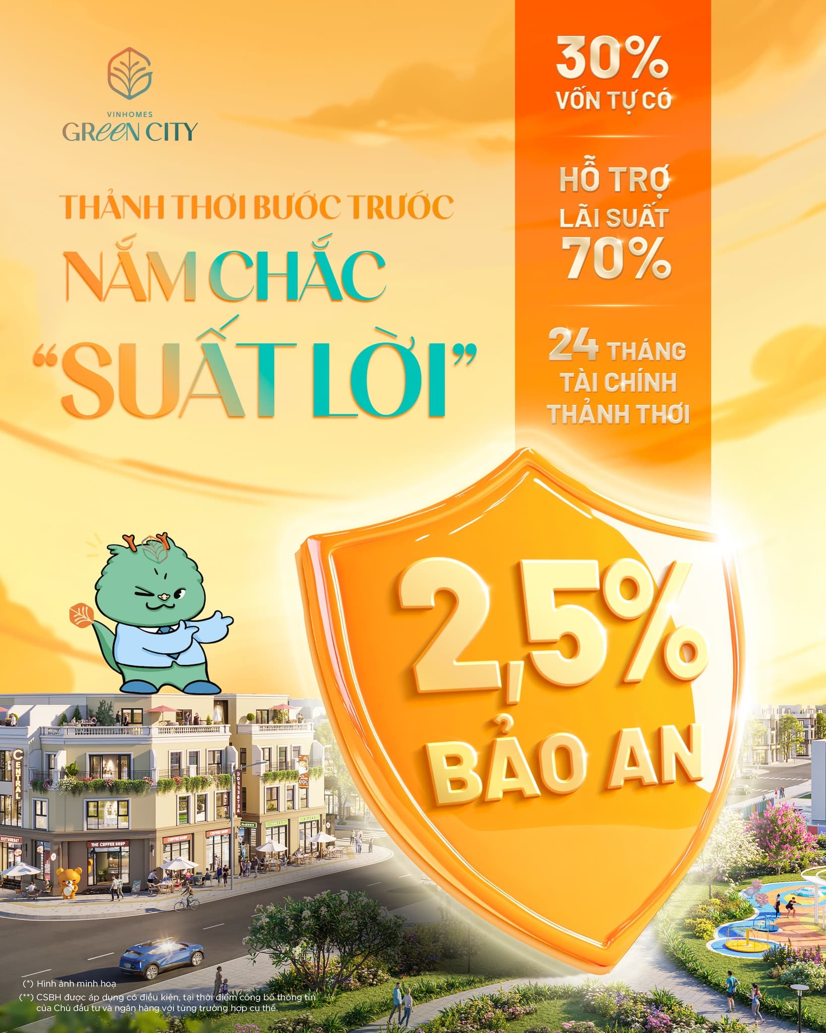 Chi tiết về chính sách bảo an đầu tư Vinhomes Green City