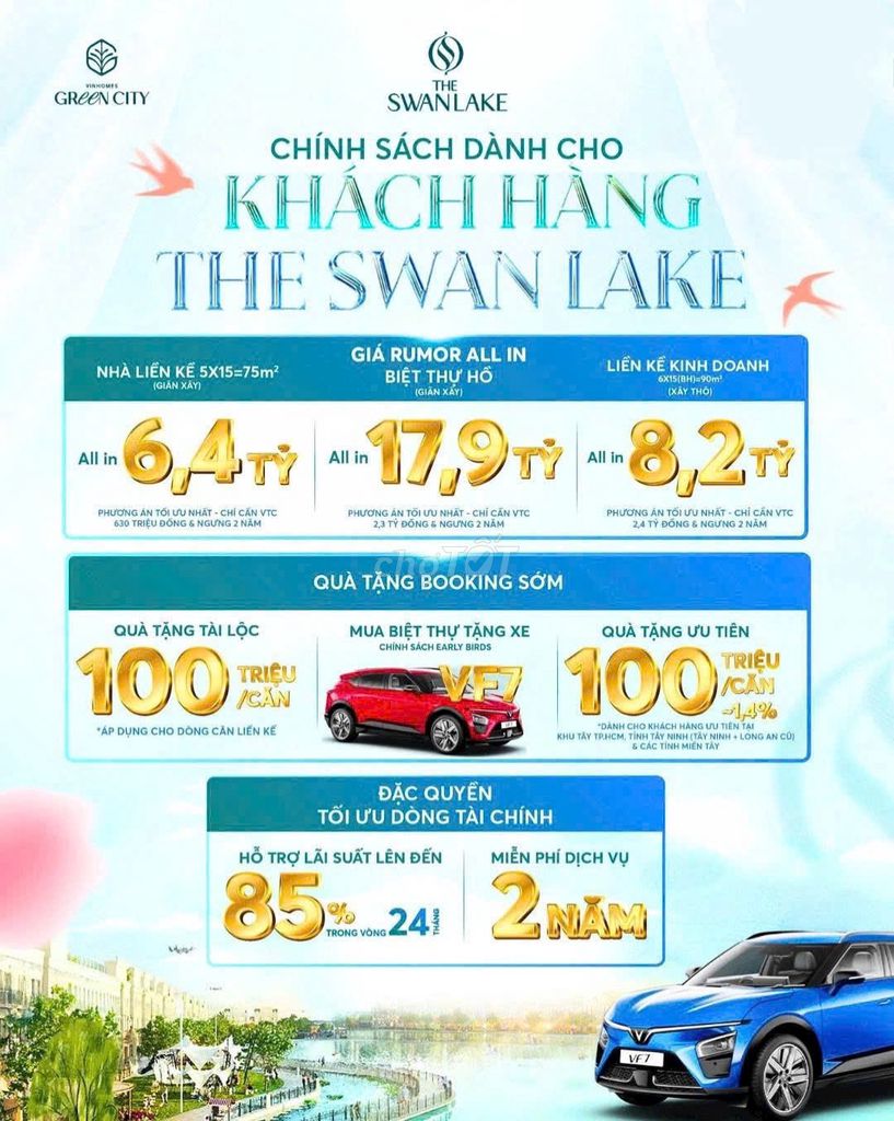 The Swan Lake Vinhomes Green City - không gian sống ven hồ hiếm có tại khu vực Tây Bắc TP.HCM